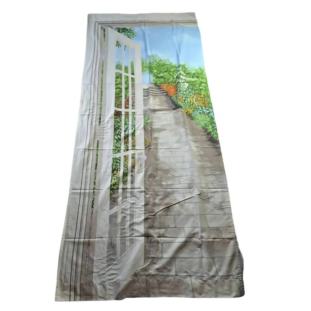 Landscape Curtains Window Art Murals 2 English Garden Panels Louise Hamil
